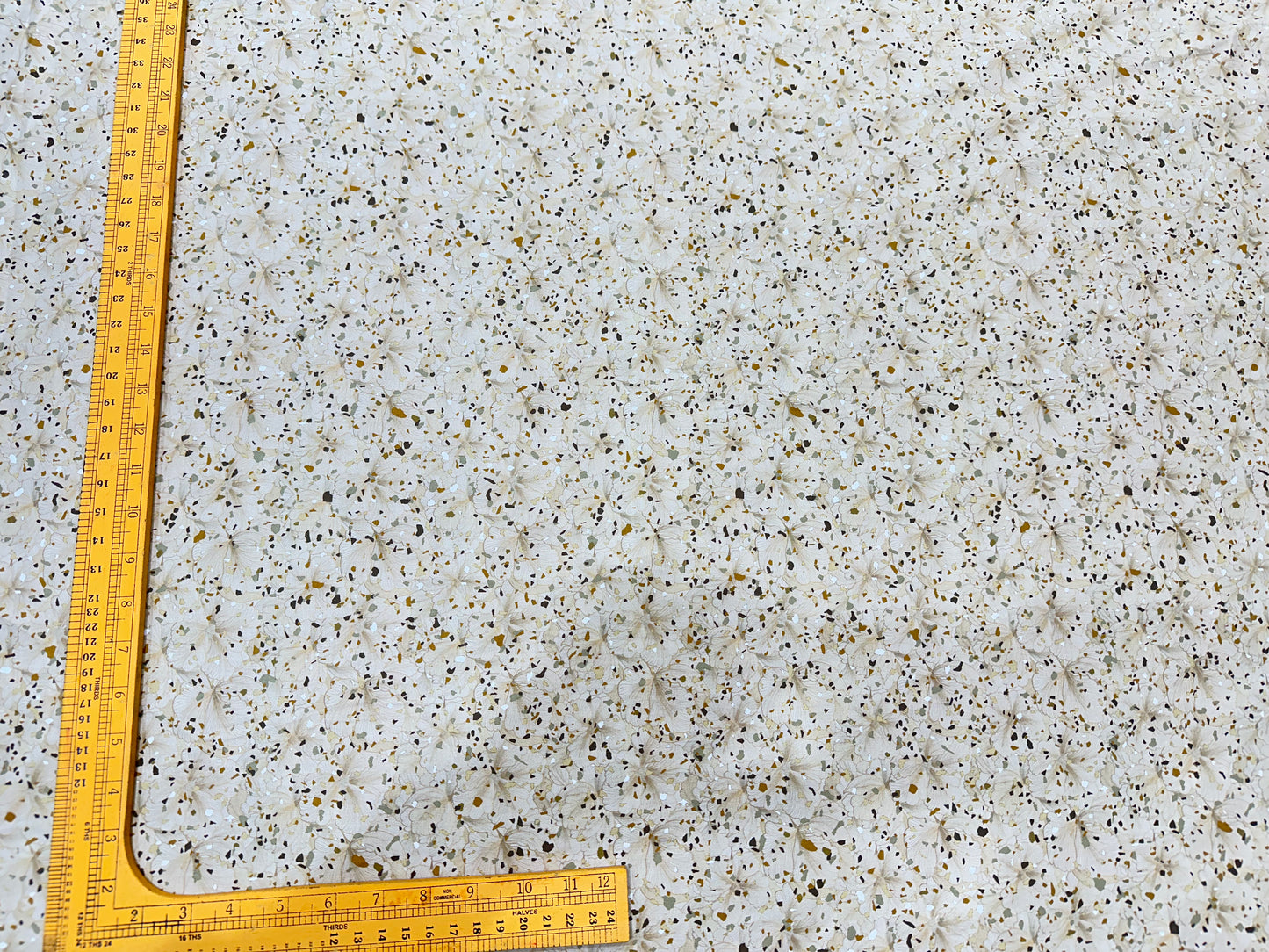 Cotton Digital Print Fabric – Soft Floral Speckled Design