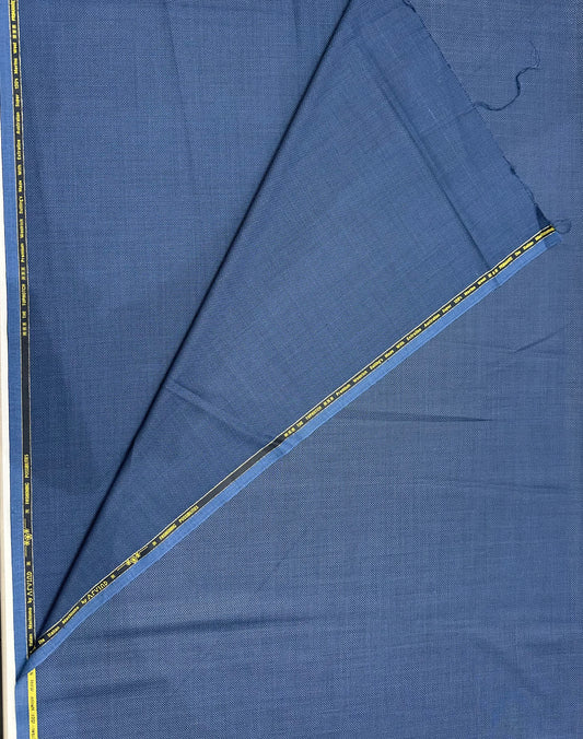 Italian Wool Suiting Fabric – Royal Blue Fine Texture