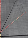 Italian Wool Suiting Fabric – Grey with White Windowpane Check