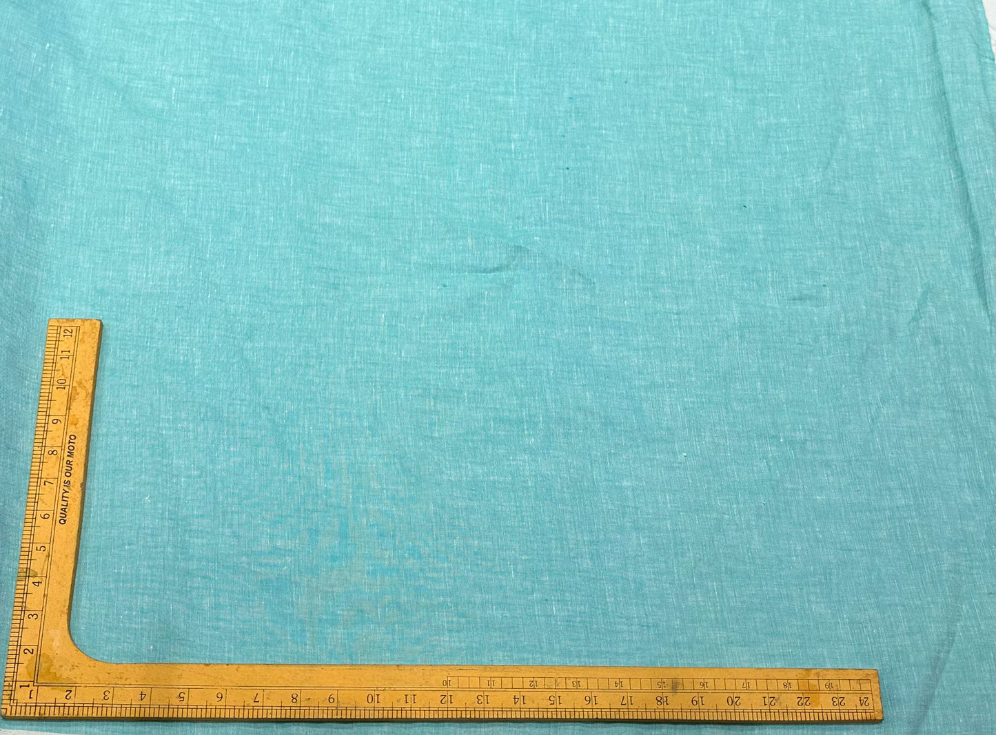 100% Linen Suiting Fabric – Aqua Blue
