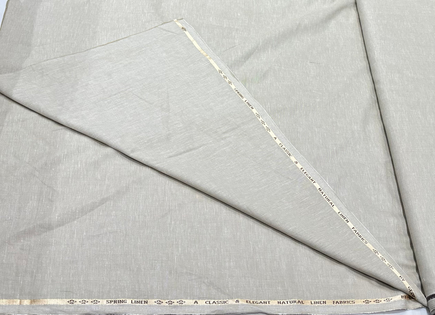 100% Linen Suiting Fabric – Soft Grey