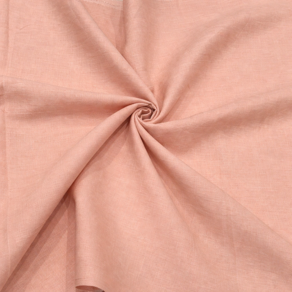 100% Pure Linen Plain Shirting Fabric – Peach