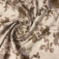 Cotton-Linen Printed Fabric – Beige with Brown Floral (45% Cotton, 55% Linen)