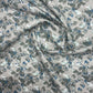 Cotton-Linen Printed Fabric – Grey with Blue & Green Floral Motifs
