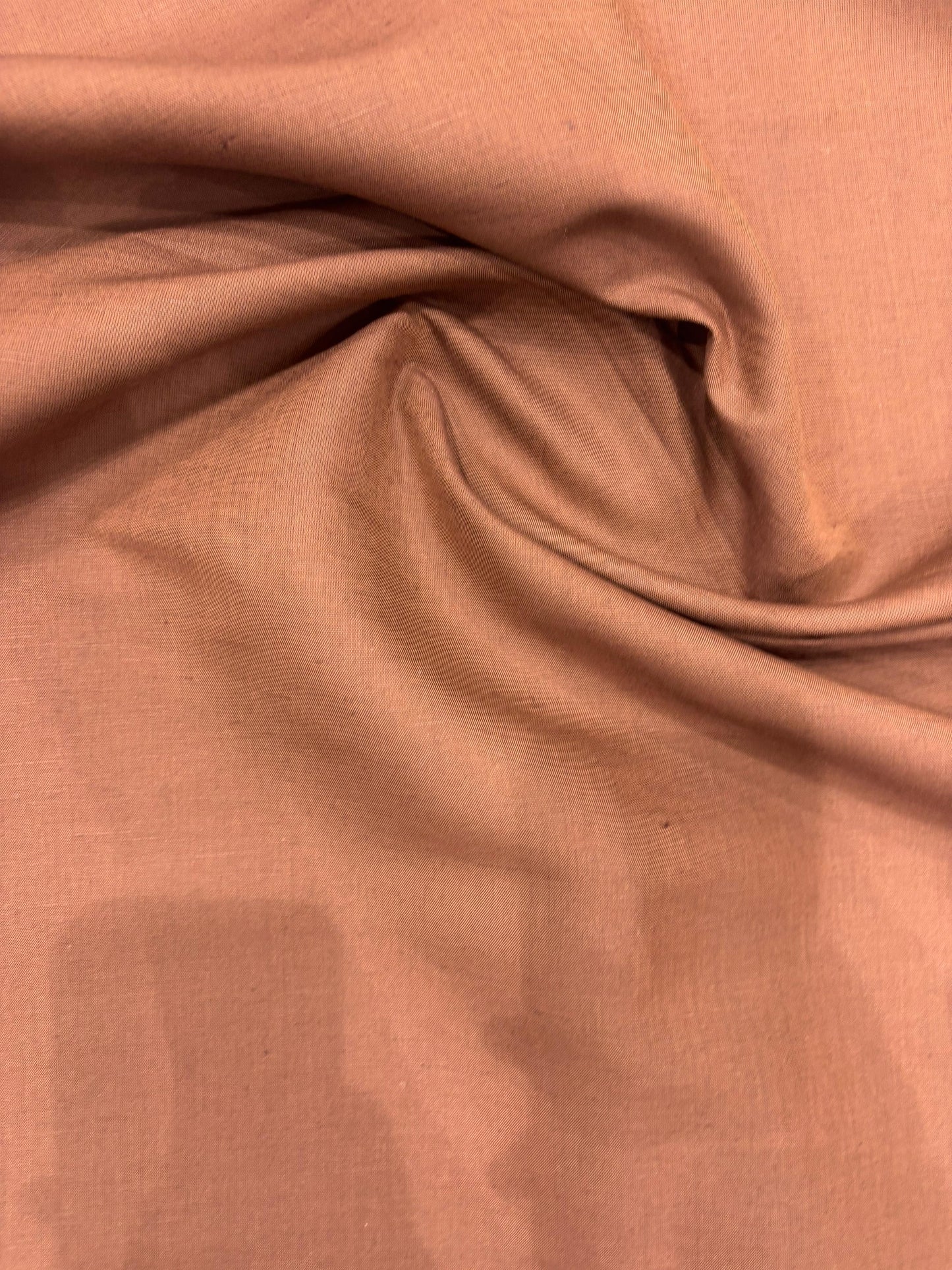 100% Linen Plain Fabric – Terracotta (#D98C6E)