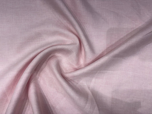 Linen 100% Plain Fabric – Pastel Pink