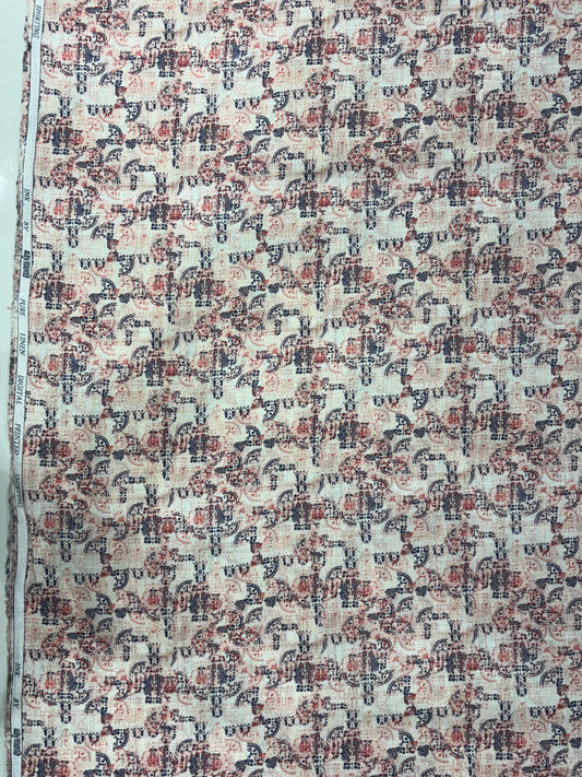 Linen 100% Printed Fabric – Vintage Paisley