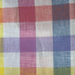 100% Linen Check Fabric – Multicolor