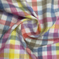 100% Linen Check Fabric – Multicolor
