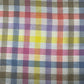 100% Linen Check Fabric – Multicolor