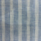 100% Linen Check/Striped Fabric – Blue with White Stripes