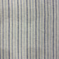 100% Linen Striped Fabric – Beige with Navy Stripes
