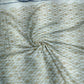 Ivory White Linen Embroidery Fabric with Champagne Gold Floral Vine Design | Premium Designer Dress Material