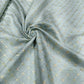 Ice Blue Sequin Embroidered Linen Fabric | Diamond Lattice Designer Dress Material