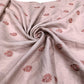 Dusty Blush Linen Fabric with Rose Pink Embroidered Buti | Premium Designer Embroidered Dress Material