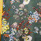 Sage Green Wildflower Garden Linen Print Fabric