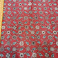 Crimson Rose Vintage Floral Linen Print Fabric