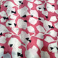 Blush Pink Abstract Botanical Linen Print Fabric