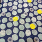 Indigo Blue Scandinavian Dot Linen Print Fabric