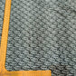 Grey & White Geometric Leaf Print Linen Fabric