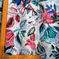 Tropical Bloom Multicolor Linen Print Fabric