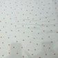 100% Linen Printed Fabric – White with Red Cherry Print