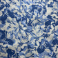 100% Linen Printed Fabric – Blue Floral on White Base