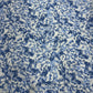 100% Linen Printed Fabric – Blue Floral on White Base