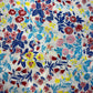 100% Linen Printed Fabric – Multicolor Floral on White Base