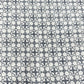 100% Linen Printed Fabric – Black Geometric Floral on White Base