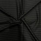 Italian Suiting Fabric – Black with Wide Pinstripes