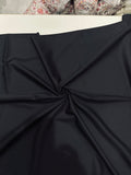 Italian Suiting Fabric – Black with Fine Pinstripes