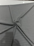 Italian Suiting Fabric – Light Grey with Bold Pinstripes