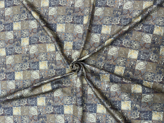 Cotton Digital Print Fabric – Classic Tile Patch Design