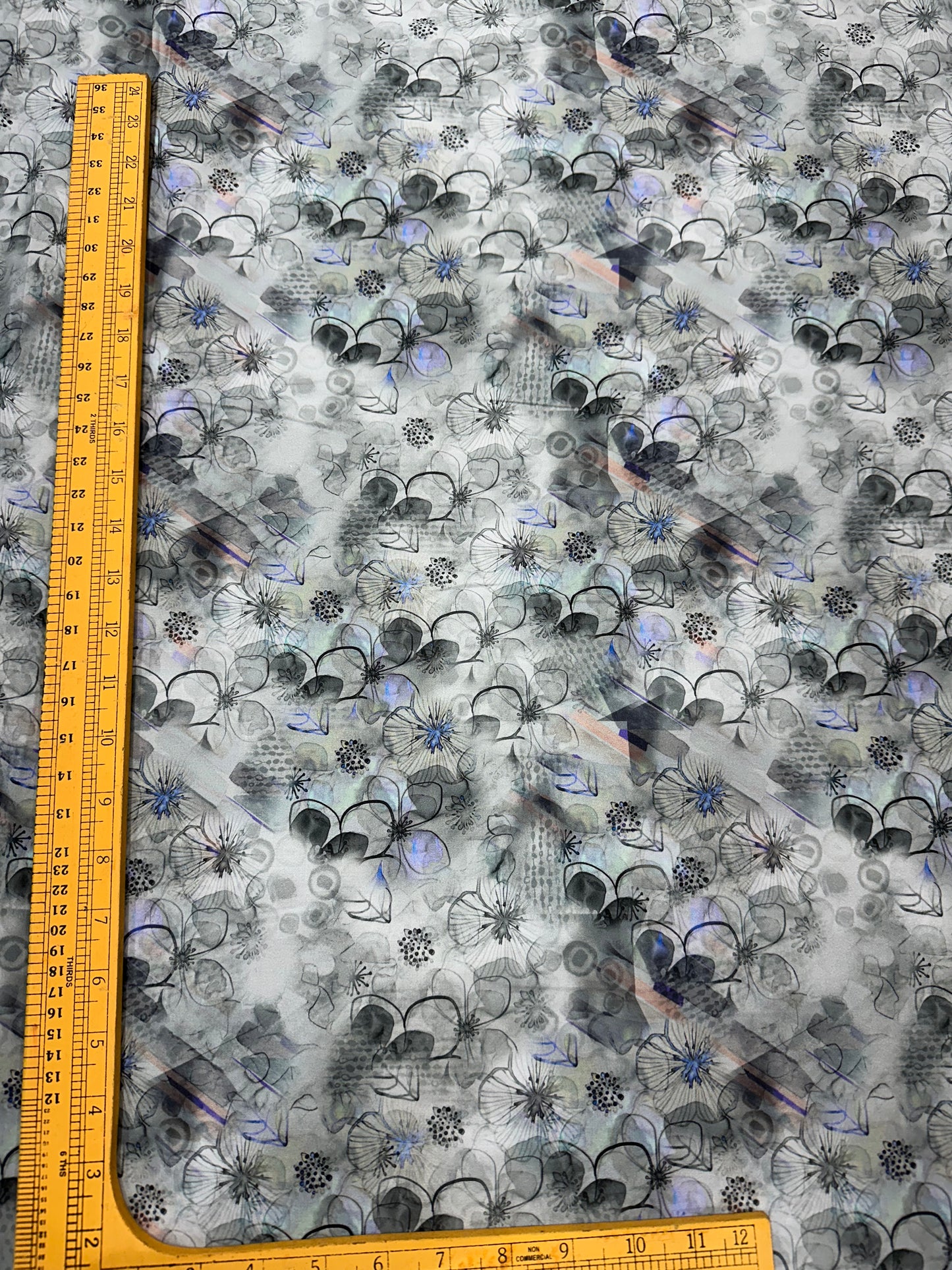 Cotton Digital Print Fabric – Abstract Floral Design