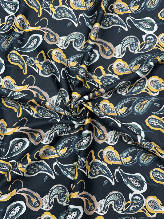 Cotton Digital Print Fabric – Classic Paisley Design