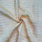 100% Pure Linen Stripe Fabric – Beige with Subtle Multi-Tone Lines