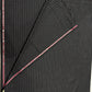 Italian Wool Suiting Fabric – Classic Black with White Pinstripes