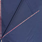 Italian Wool Suiting Fabric – Navy Blue with Fine Pinstripes