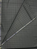Italian Wool Suiting Fabric – Black Windowpane Check