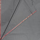 Italian Wool Suiting Fabric – Grey with White Windowpane Check