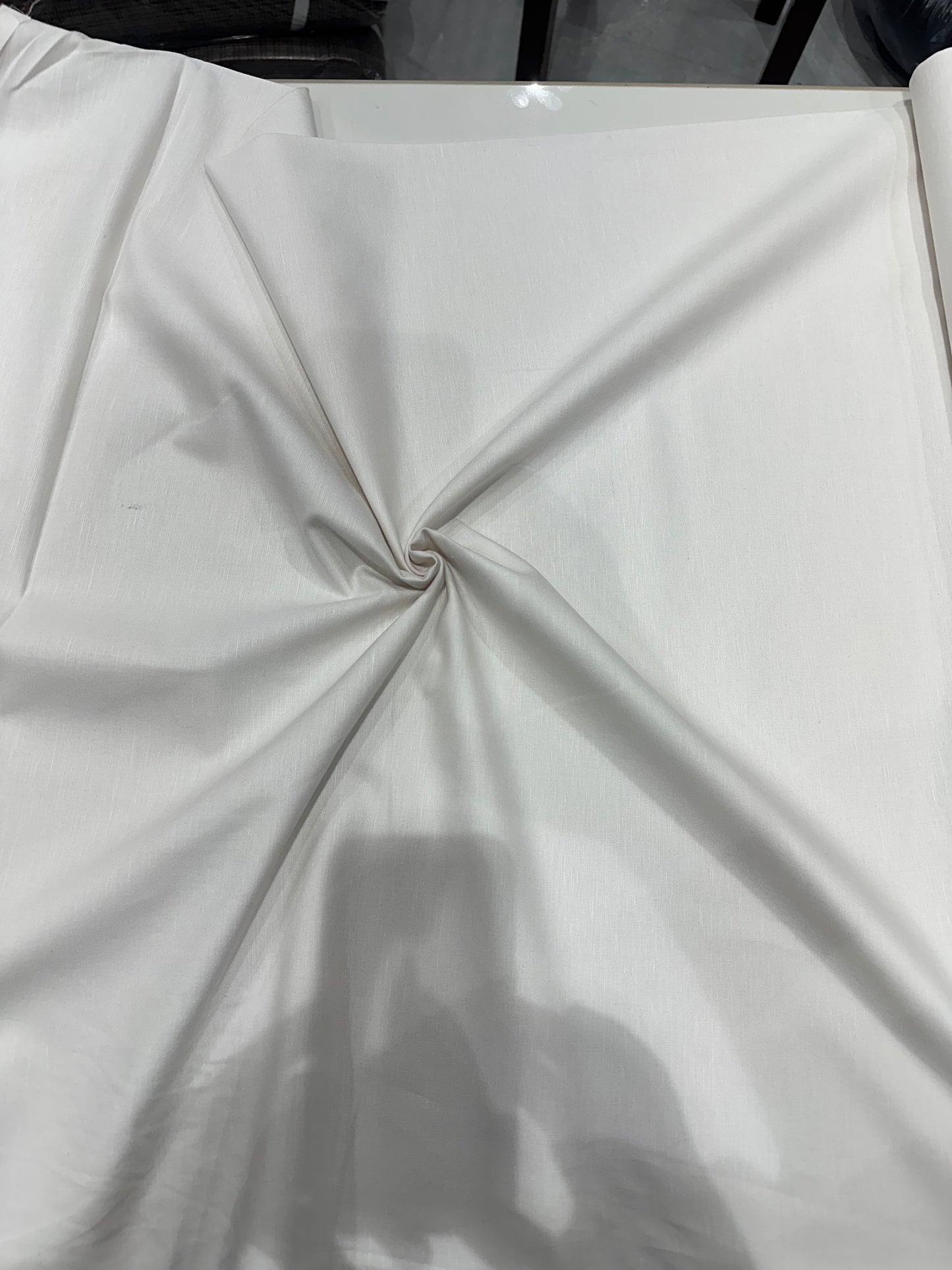 100% Linen Suiting Fabric – Charcoal Grey Pinstripes