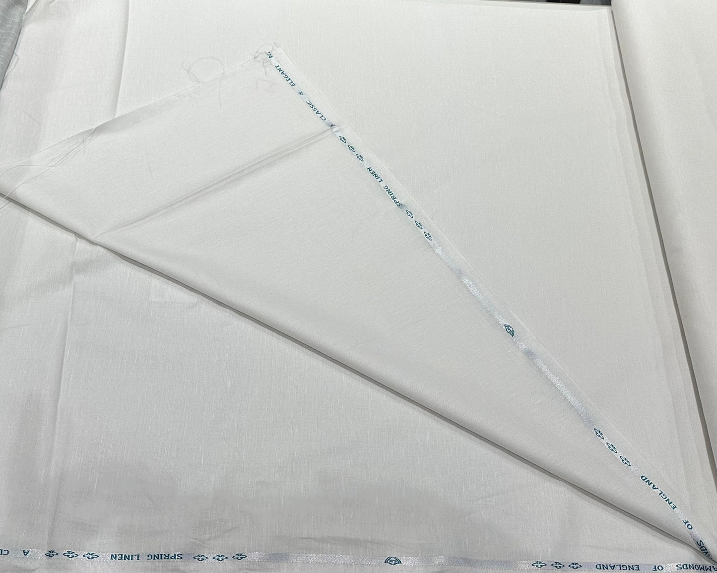 100% Linen Suiting Fabric – Charcoal Grey Pinstripes