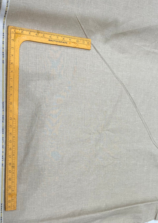 100% Linen Suiting Fabric – Soft Light Grey