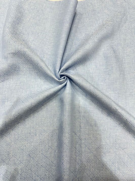 100% Linen Suiting Fabric – Textured Silver Grey