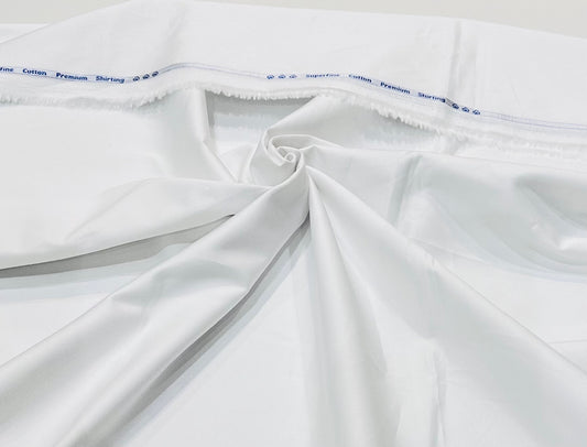 Cotton Satin Fabric – Classic White (Superfine)