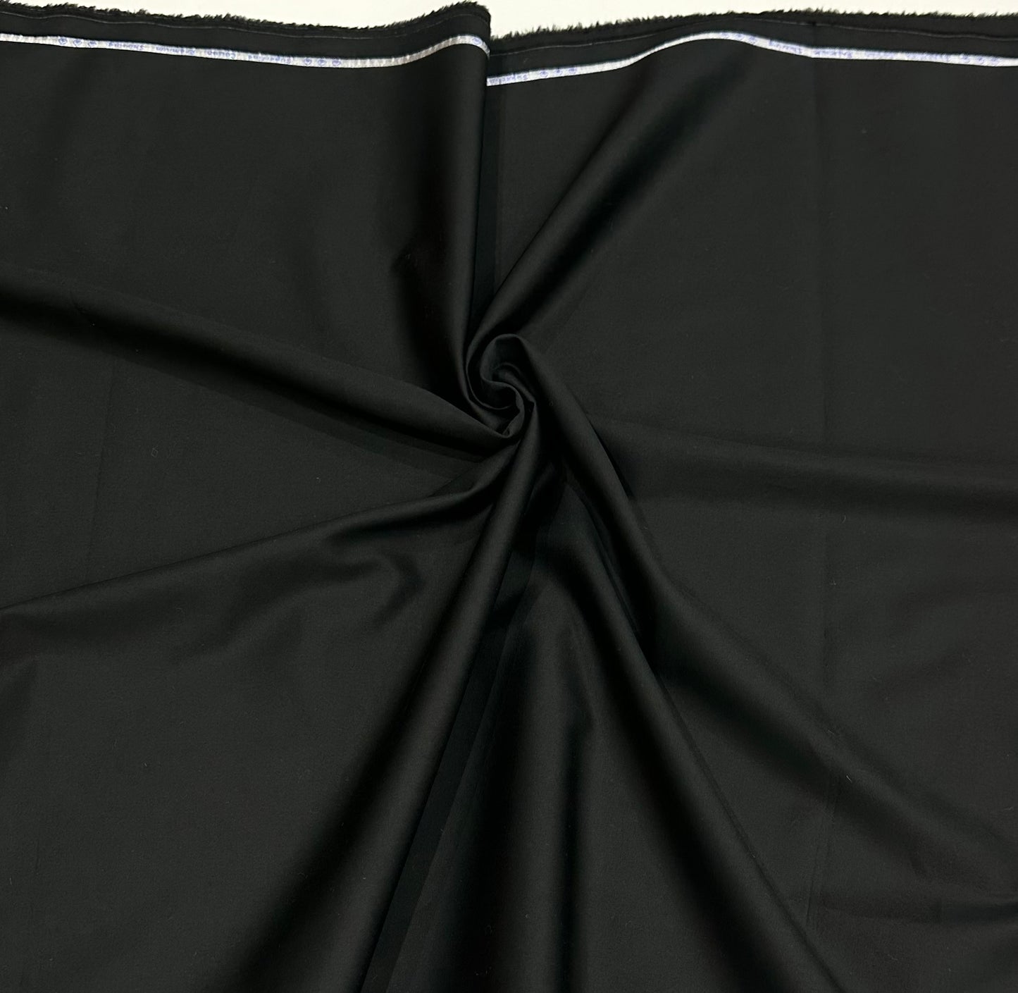 Cotton Satin Fabric – Classic Black (Superfine)