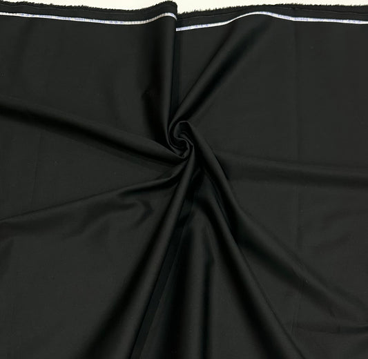 Cotton Satin Fabric – Classic Black (Superfine)