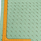 Mint Green Linen Embroidery Fabric with Sequins & Beaded Diamond Trellis Design | Premium Designer Dress Materi