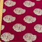 Rani Pink Linen Embroidery Fabric with Ivory Paisley Buta Design | Designer Kurta & Dress Material